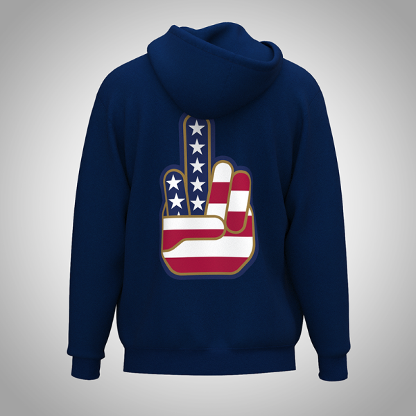 Preview: 4Q® Hoodie "We Fuck The World" - Navy