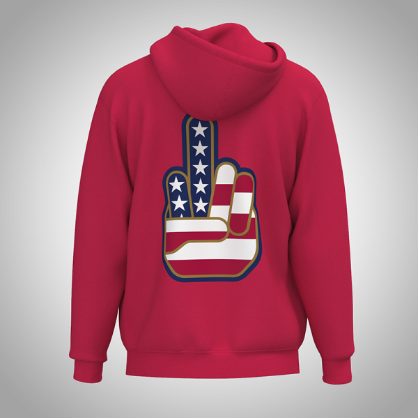 Preview: 4Q® Hoodie "We Fuck The World" - Red