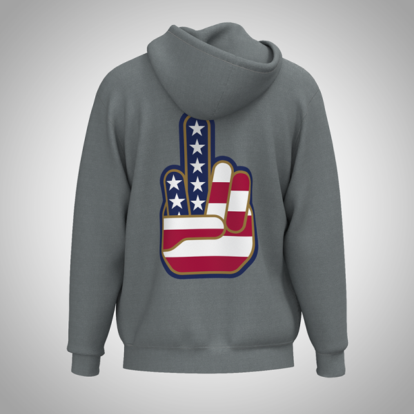 Preview: 4Q® Hoodie "We Fuck The World" - Sports Grey