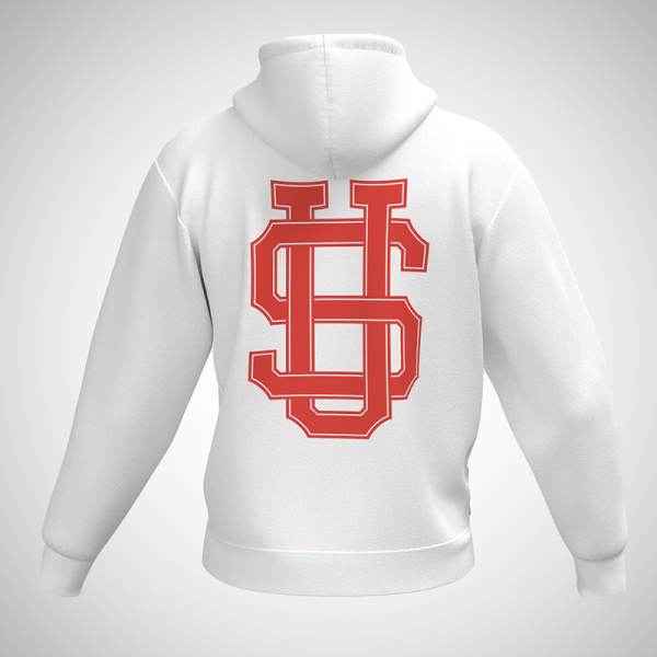 Preview: SU® Hoodie "Monogram" - White / Red