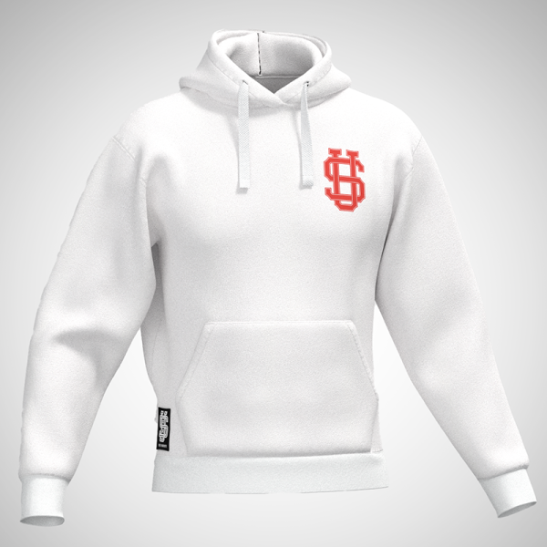 SU® Hoodie "Monogram" - White / Red