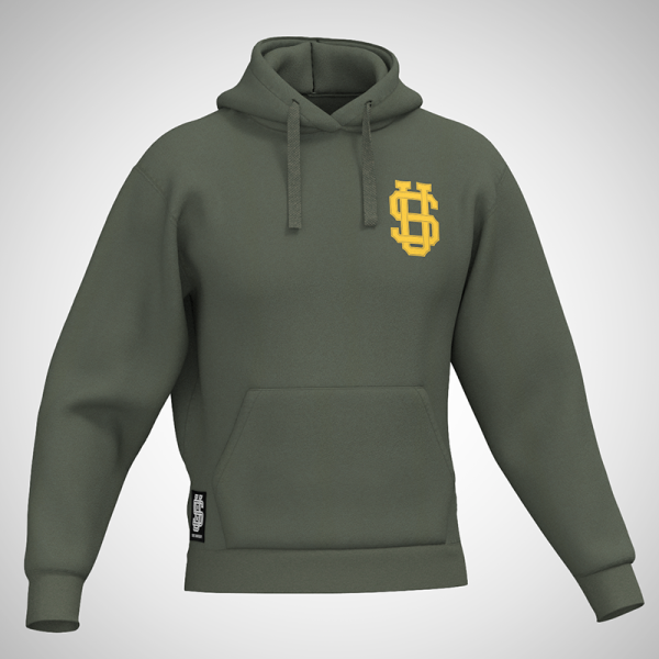 SU® Hoodie "Monogram" - Olive / Yellow