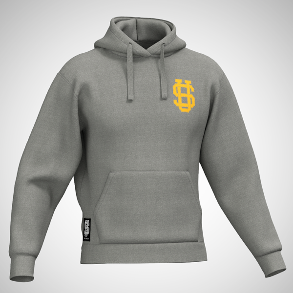SU® Hoodie "Monogram" - Sports Grey / Yellow