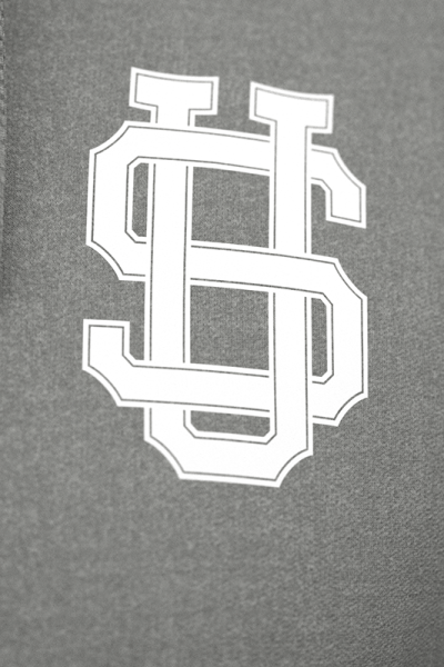 Preview: SU® Hoodie "Monogram" - Sports Grey / White