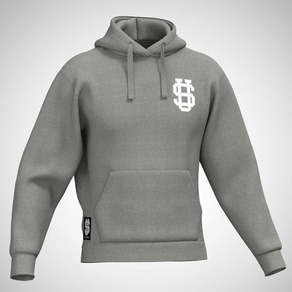 SU® Hoodie "Monogram" - Sports Grey / White
