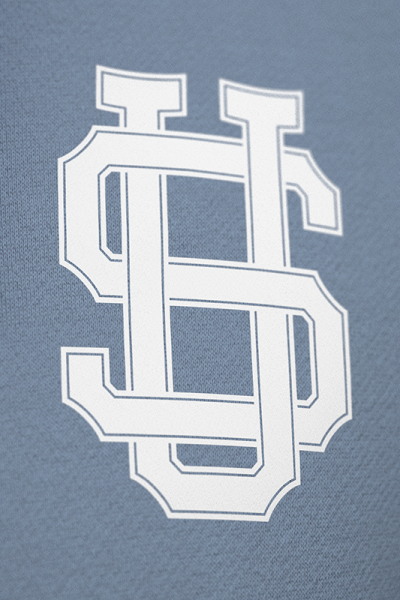 Preview: SU® Hoodie "Monogram" - Denimblue / White