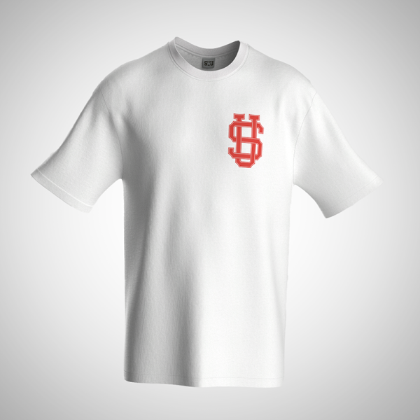 SU® T-Shirt "Monogram" - White / Red